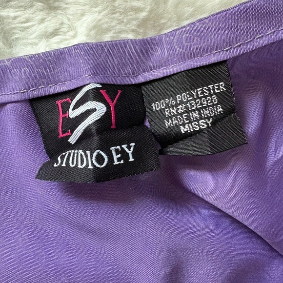 ESY Studio Elegant Purple Tiered Maxi Dress, Size: Missy - Picture 9 of 9